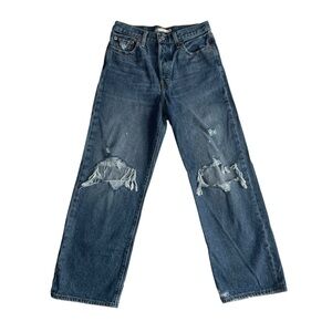 Levi's Premium Ribcage Straight Ankle Jeans Womens W29 L27 High Rise